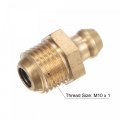 Uxcell Brass Straight Grease Fitting M10 X 1mm Thread Hydraulic Accessories 20pcs