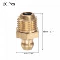 Uxcell Brass Straight Grease Fitting M10 X 1mm Thread Hydraulic Accessories 20pcs