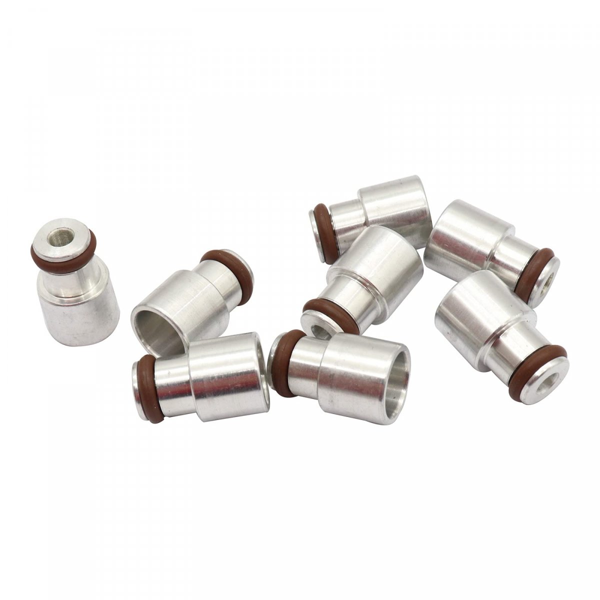 8pcs Fuel Injector Spacer Extender Adapts Short Ls Truck Injectors Into A Taller Ls1 Ls6 Intake Manifold And Rail Part Number