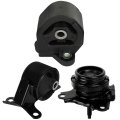 Engine Motor And Transmission Mounts For 2003 2004 2005 Honda Civic Hybrid Sedan 4 Door Rubber Mount Kit Black 
