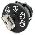 Starter Ignition Switch For John Deere X100 Series 4 Position Headlight Control 7 Terminal With Soft Grip Rubber Keys Gy20074 
