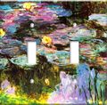 Art Plates Printed Switch Plateplate Monet Violet Lilies Outlet Cover Metal Decorative Wall Plate 