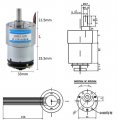 High Torque Gear Motor Jgb37-520 Dc 12v Smart Car Wheel Coupling Bracket Kit Color 30rpm-6v