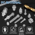 100 Sets Clear Acrylic Screws And Nuts Kit M4 X 12mm Pc Transparent Round Head Phillips Bolts With Hex For Machine Electronic