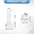 100 Sets Clear Acrylic Screws And Nuts Kit M4 X 12mm Pc Transparent Round Head Phillips Bolts With Hex For Machine Electronic