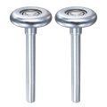 2pcs 1 8 Zinc-plated Steel Garage Door Rollers For 2 Track 3 31 Long Stem Quiet Wheels 10 Ball Bearings Silver