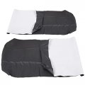 Kuafu Utv Seat Cover Set Compatible With 2002-2008 Polaris Ranger 425 500 570 700 800 900 2009 Crew 6x6 4x4 4x2 Utility Black
