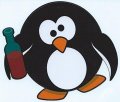 Stickertalk Drunk Penguin Vinyl Sticker 4 Inches By 3 25 