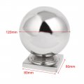 Uxcell 80mmx80mm Ball Top Cap 201 Stainless Steel Silver Tone For Stair Newel Fence Post