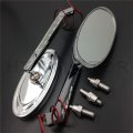 Httmt New Led Turn Signal Oval Mirrors Compatible With Suzuk Gsxr600 750 1000 1100 Chrome