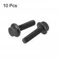 Uxcell M5x20mm Hex Serrated Flange Bolts 10 9 Grade Carbon Steel Screws 10pcs
