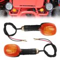 12v Round Turn Signal Indicator Light Blinker Waterproof Led Amber Lamp For Atv Quad Utv Motorcycle And Off Road Vehicles Pack 