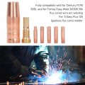 Mig Welding Gun Kit Accessory Flux Core Gasless 0 8mm 031in Brass Nozzle Tips Equipment For Fc90 80gl