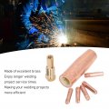 Mig Welding Gun Kit Accessory Flux Core Gasless 0 8mm 031in Brass Nozzle Tips Equipment For Fc90 80gl
