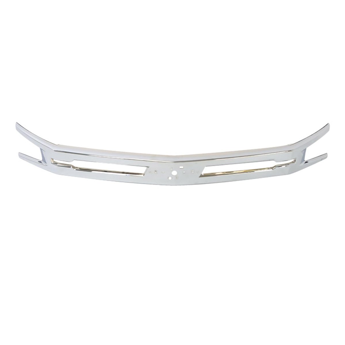 Front Bumper Grille Molding Chrome Replacement For Silverado 1500 2019 2020 2021 2022 Upper Straight Trim Plastic