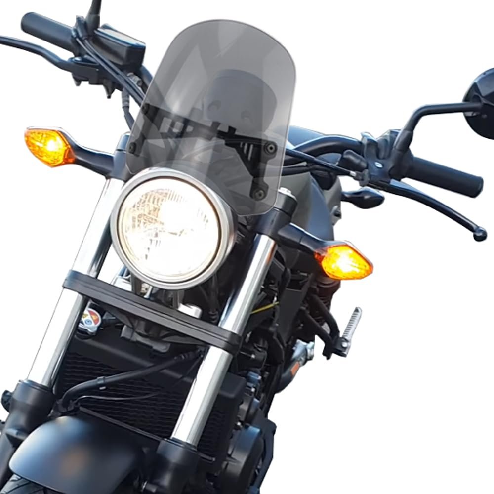 Smoke Windscreen For Cmx 500 Rebel 2017 2025 And 300 2024 No Drill Polycarbonate Motorcycle Wind Deflector With Steel Brackets