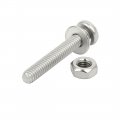 Uxcell M4x25mm 304 Stainless Steel Phillips Pan Head Bolt Screw Nut W Washer 15 Sets