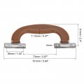 Uxcell Luggage Handles 3pcs 151mm 5 94inch Plastic Pull Handle Suitcase Case Replacement With Screws For Toolbox Brown