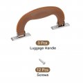 Uxcell Luggage Handles 3pcs 151mm 5 94inch Plastic Pull Handle Suitcase Case Replacement With Screws For Toolbox Brown