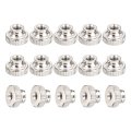 Knurled Thumb Nut 15pcs M4x0 7mm Iron Round Knobs Fasteners For 3d Printer Parts Silver Tone 