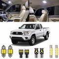 6000k White Led Interior Light Kit For Toyota Tacoma 2005 To 2015 7 Piece Replacement Set With Placement Diagram And Install 