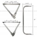 Stainless Steel Door Mirror Bracket Passenger Side Fit 1991-2005 Freightliner Fl50 60 70 80 106 1987-2005 Fl112
