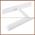 Uxcell 4pcs Floating Shelf Bracket 8 Inch Wall Mounting Blind Support Hidden Hardware For Office And Home Decor White