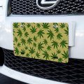 Graphics More Marijuana Pot Weed Leaf Pattern Novelty Metal Vanity Tag License Plate 