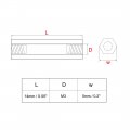 Uxcell 100pcs Brass Straight Pcb Pillar Female Thread Hex Standoff Spacer M3x5x14mm