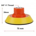 Ouya 3pcs 3 Inch Hook And Loop Backing Plate 5 8 -11 Thread Sanding Pads For Rotary Polisher Sander