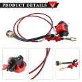 Pro Bat Rear Hydraulic Brake Assembly Caliper Master Cylinder Kit With Pad Go Kart Golf Cart Atv Red-1