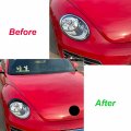 Hdirect 2pcs Auto Headlight Eyebrow Cover Trim Car Decoration Eyelids Compatible With Volkswagen Vw Beetle 2012-2018 Glossy