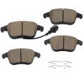 Front Brake Pads Compatible For 2006-2013 Audi A3 2007-2012 Volkswagen Eos 2007 2010-2011 Golf 2006-2010 Gt 4pcs 