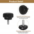 Uxcell 16pcs Round Knurled Thumb Screws M5 X 12mm Carbon Steel Zinc Plated Thread Thumbscrew Clamping Knob Screw For Quick