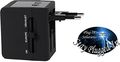 World International Travel Adapter Plug For Universal Input With Usb Type A C And G All In One Ac Power Plugs Pack Black 