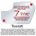 Exactafit 8666l Driver Side Mirror Glass Lower Left Replacement Compatible With 2011-2012 Ford Fusion 2011 Mercury Milan
