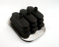 Triple Stick Transfer Case Shifter Boot With Brushed Stainless Trim Ring 6 In X 8 Universal Application 