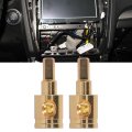 2 Pcs Audio Cable Reducer 0ga Wire Terminal Connector Pure Copper Gold Plated For Car Amplifier Modification