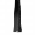 Door Bottom Sweep H Shape Aluminum Alloy Base With 0 6 In Black Nylon Brush 39 X 1 4 Weather Stripping For Doors Cabinets And