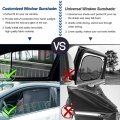 Cartist Custom Fit For Side Window Sunshades Nissan Rogue 2014-2020 Not Sport Shade Protector Sun Glare And Uv Rays-4 Pcs