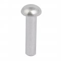 Uxcell 100pcs M5 X 20mm Aluminum Half Round Head Solid Rivet Fastener Silver Tone