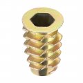 Uxcell Furniture Threaded Insert Nuts Zinc Alloy M6 Internal Threads 18mm Length 50pcs