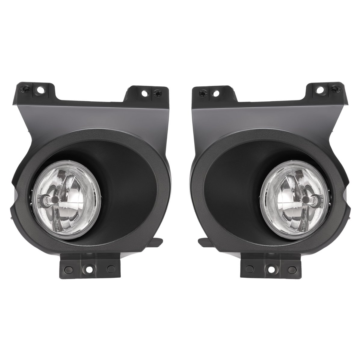 Fog Light And Bezel Set For 2009-2014d F-150 Halogen Bumper Driving Lamps With Black Cover Clear Lens Mo-3909 Replacement For