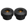 2pcs Knurled Thumb Nuts M12 X 40mm Clamping Through Hole Round Knobs Fasteners Copper Core Lock Nut For 3d Printer Parts 