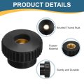 2pcs Knurled Thumb Nuts M12 X 40mm Clamping Through Hole Round Knobs Fasteners Copper Core Lock Nut For 3d Printer Parts