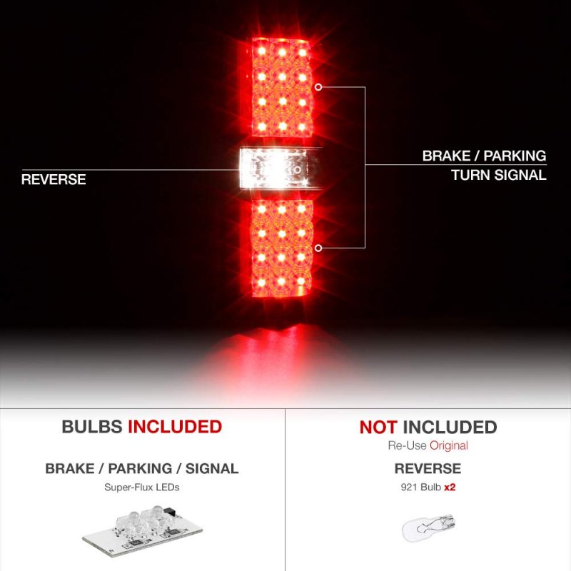 Black Housing Led Tail Light Full-led License Plate Lamp Assembly Replacement Bundle For 2009-2014 Ford F150 Pickup Truck