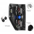 Black Housing Led Tail Light Full-led License Plate Lamp Assembly Replacement Bundle For 2009-2014 Ford F150 Pickup Truck 