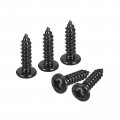 Uxcell 6 X 9 16 Phillips Pan Head Self-tapping Screw 100pcs 304 Stainless Steel Round Wood Full Thread Black