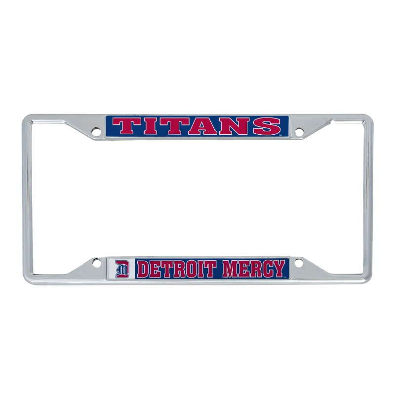 University Of Detroit Mercy Udm Titans Metal License Plate Frame Officially Licensed Mascot Design For Cars Universal Fit