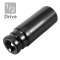 Uxcell 1 2 Drive By 19mm Deep Impact Socket Heat-treated Cr-v Steel 6-point Metric Sizes
